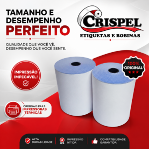 Bobina de impressora Termica  57x22 CX 50 unidades